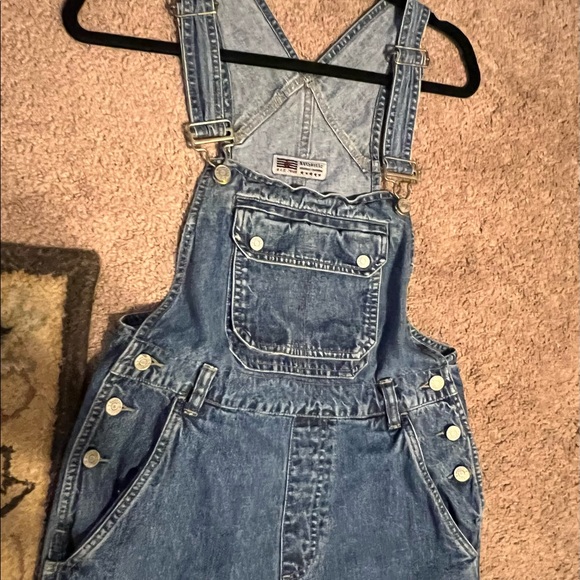 SOLD*** S SQZ Overalls Vintage Faded Denim Light Wash - Picture 3 of 9